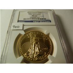 2013 Gold $50 U.S. Eagle, NGC MS69 First Releases, One Ounce Fine Gold