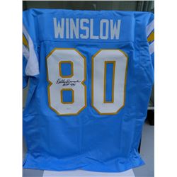 Kellen Winslow signed Chargers jersey, Authenticated by JSA