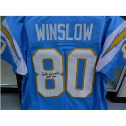 Kellen Winslow signed Chargers jersey, Authenticated by JSA