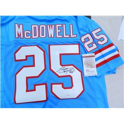 Bubba McDowell Signed Houston Oilers Jersey, James Spence Authenticated # W687330