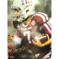 Kenny Hill (Texas A&M) Signed 11"x14", James Spence Authenticated #L38705