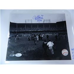 Carl Erskine Signed 8"x10" Inscribed #17 NO HIT GIANTS 5/12/56, Certified Authentic by MLB & JSA