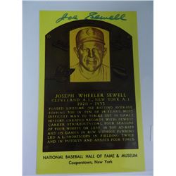 Joe Sewell Signed HOF Postcard, Cleveland 1920-1933, James Spence Authenticated