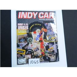 Al Unser Signed Magazine, James Spence Authenticated #M37925