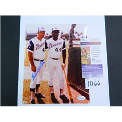 Eddie Mathews (Braves) Signed 8"x10", James Spence Authenticated #M37922