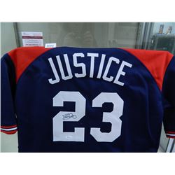 Dave Justice Signed Atlanta Braves Jersey, Authenticated by James Spence #W695443