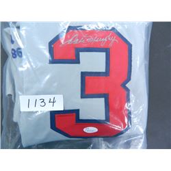 Dale Murphy Signed Atlanta Braves career Highlight Stat Jersey, James Spence Authent. #W904260