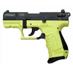 Walther P22 Pistol, LIME GREEN CARBON FIBER! 3.4" BRL, NEW IN BOX, 10 Shot