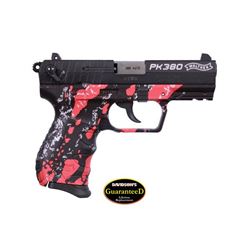 Walther Arms, PK380 RED TIGER STRIPE Pistol, Black Slide, Polymer Stock, NEW IN BOX, #5050318, .380