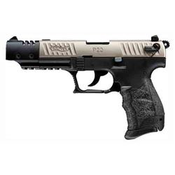 WALTHER P22 TARGET .22LR 5"BRL SATIN NICKEL/BLACK POLYMER. NEW IN BOX, #5120326, z, Low Opening Bid!