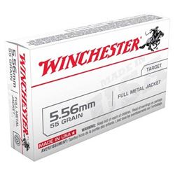 WINCHESTER AMMO, MADE IN USA, 5.56X45 NATO 55GRAIN, FULL METAL JACKET 20-PACK. #Q3131A