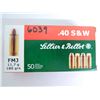 Image 1 : S&B Ammo .40SW 180 Grain, Full Metal Jacket, Round Nose. Fifty (50) per pack