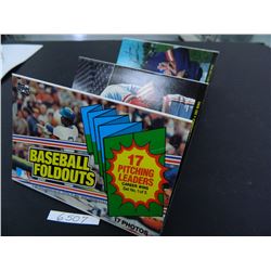 1983 Topps Baseball FoldOuts, 17 Pitching Leaders incl. Nolan Ryan, Vida Blue, Koosman, Blyleven,