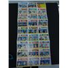 Image 1 : 1982 Topps Baseball Team Leaders Un-Cut Sheet! backs of cards shows Team Checklist, Tri-Fold