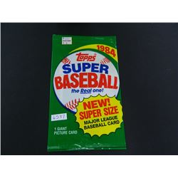 Unopened 1984 Topps Super Baseball Card (5"x7") Mint in Package