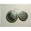 Image 1 : (2) Two One Ounce 99.5% Pure Zinc Bullion Rounds, Both One Money, Morgan Head