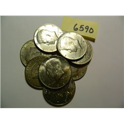 Roll of (20) Twenty 40% Silver Kennedy 1/2 Dollars, 1965-1969 Possible Dates. all one money