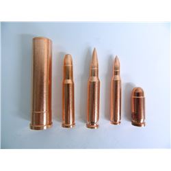 One of Each of Our Copper Ammo, Total of (10) Ten Ounces of .999 Fine Copper Bullion, all one money