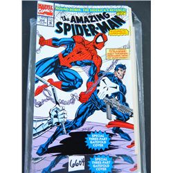 The Amazing Spider-Man #358, Marvel Comic, Punisher. Special Three-Part Gatefold Cover!