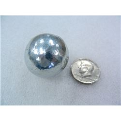 99.995% Pure Zinc Bullion Ball, Actual Weight = .475 pound, 1.57  in diameter