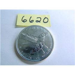 Silver Canada Birds of Prey Series, Red Tailed Hawk, One Ounce .999 Fine Silver