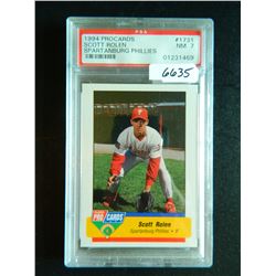 1994 PROCARDS #1731, Scott Rolen, Spartanburg Phillies, PSA GRADED NM 7, early Rolen Card