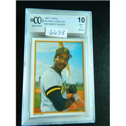 1987 Topps Glossy Send-Ins #30, Barry Bonds, Pirates. BCCG GRADED 10 Mint or Better