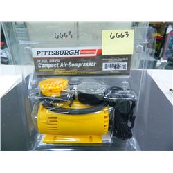 12 Volt, 250 PSI Compact Air Compressor, New in Package. 5.375 x2.88 x4.88 