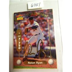 1994 Signature Rookies 24 KARAT Gold Signature, Nolan Ryan, #/7750