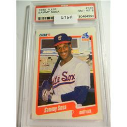 1990 Fleer #548 Sammy Sosa White Sox NM-MT 8 PSA graded