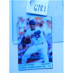 1990 Nolan Ryan Rangers Phoenix, MLBPA, MLB  2"x3" Magnet Card