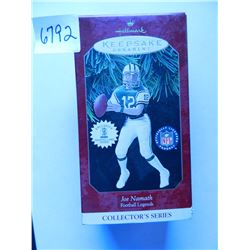 1997 Hallmark NFL Christmas Ornament, Joe Namath, Football Legend Jets QB