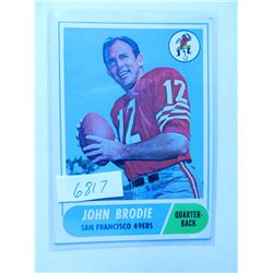 1968 Topps Football #139, John Brodie, QB Niners