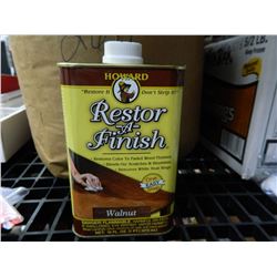 Howard Restor-A-Finish, PINT Size,  Restore It - Don't Strip It  WALNUT