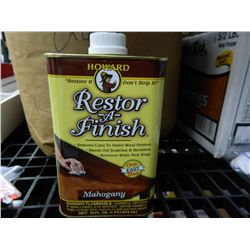 Howard Restor-A-Finish, PINT Size,  Restore It - Don't Strip It  MAHOGANY