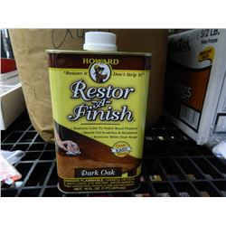 Howard Restor-A-Finish, PINT Size, "Restore It - Don't Strip It" DARK OAK