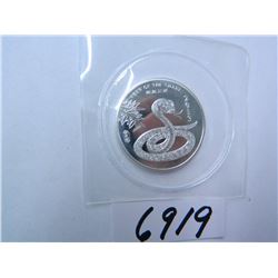 Two (2) 1/2 Ounce .999 Fine Silver Bullion Round, 2013 Year of the Snake, Both for One Money