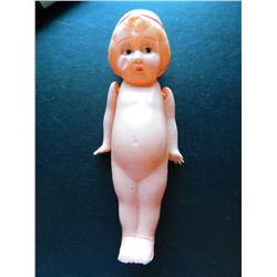 6" 1930's Celluloid Kewpie Doll, Made in Japan, small crack on left heal, otherwise right as rain