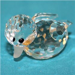 Swarvski, Swarovski Crystal Figurine, Miniature Duck, Sitting - 012531 , 1  Perfect Condition