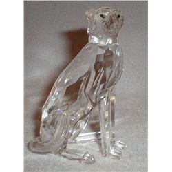 Swarovski Crystal Cat Cheetah Panther Cougar Figurine, Crystal, Austria, NO Original Box.