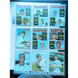 Nine (9) 1970 Topps Baseball Cards, All One Money, Incl 5 Rookie Stars Cards