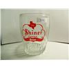 Image 1 : Rare Oversize Shiner Beer Barrel Glass with ribbed base, 4" in Height, OLD!! Hard to Find!