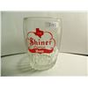 Image 1 : Rare Oversize Shiner Beer Barrel Glass with ribbed base, 4" in Height, OLD!! Hard to Find!