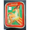 Image 1 : VINTAGE 1939 COCA COLA COKE TRAY AMERICAN ART WORKS COSHOCTON OHIO GIRL SWIMSUIT