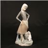 Image 1 : LLADRO GIRL WITH MILK PAIL & DUCK PORCELAIN FIGURINE # 4682 RETIRED 1990 MINT, With Original Box