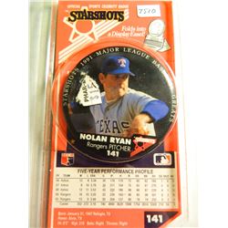 1991 Starshots Noal Ryan, Official Sports Celebrity Badge, Unopened