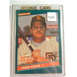 1986 Donruss #42, John Kruk ROOKIE CARD, Padres