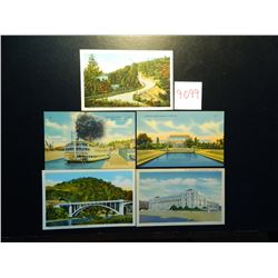 Five Postcards from 1920's and Early 1930's from Missouri, All One Money