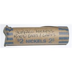 ROLL OF BUFFALO NICKELS 40 TOTAL *MIXED DATES & GRADES*!! ROLL CAME OUT OF SAFE!!