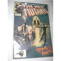 1984 NO. #21 NOVEMBER MARVEL COMICS *THE NEW MUTANTS* BOOK VALUE $10.00+!! COMIC CAME OUT OF SAFE!!